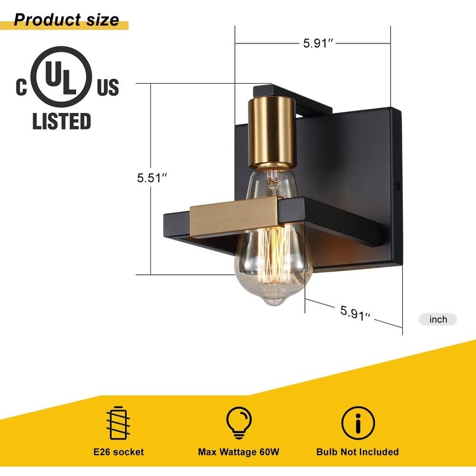 Industrial indoor wall lights black wall lamps for bedrooms