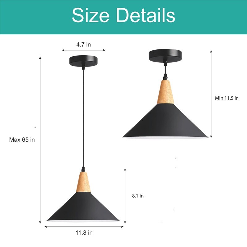 Industrial kitchen island lights black pendant light alloy steel, oak restaurant light