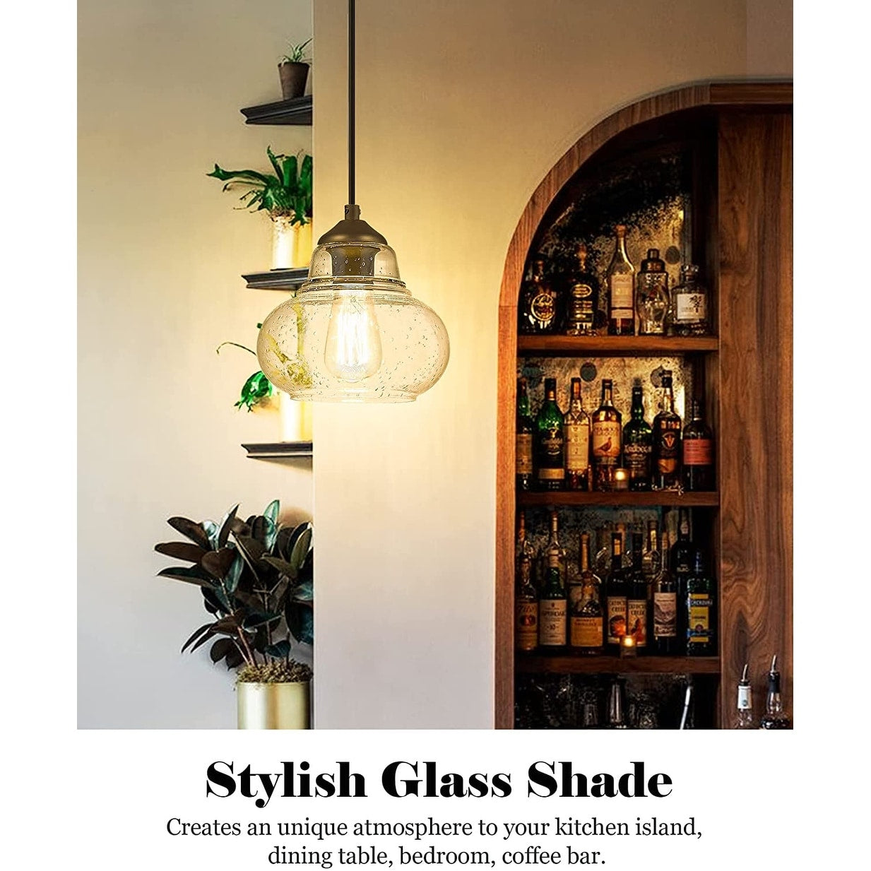 Industrial pendant lights kitchen island farmhouse glass hanging light