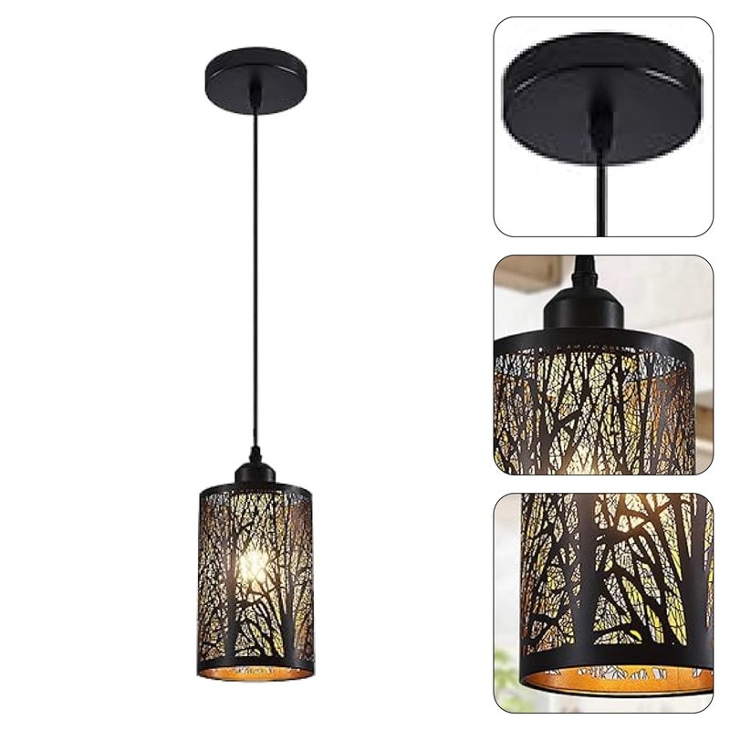 Industrial pendants lights Cylinder hanging lights ‎Metal kitchen Island lights