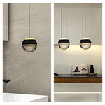 Matt Black globe pendant light Bubble Crystal Ball Kitchen light Mini LED Pendant Lighting Fixture