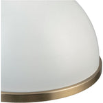 Matte white pendant light island pendant lights fixture with matte brass accents