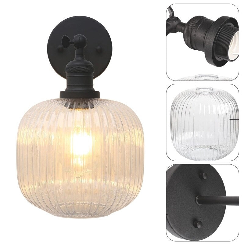 Modern bathroom lights black hallway lights  glass, metal bedroom lights