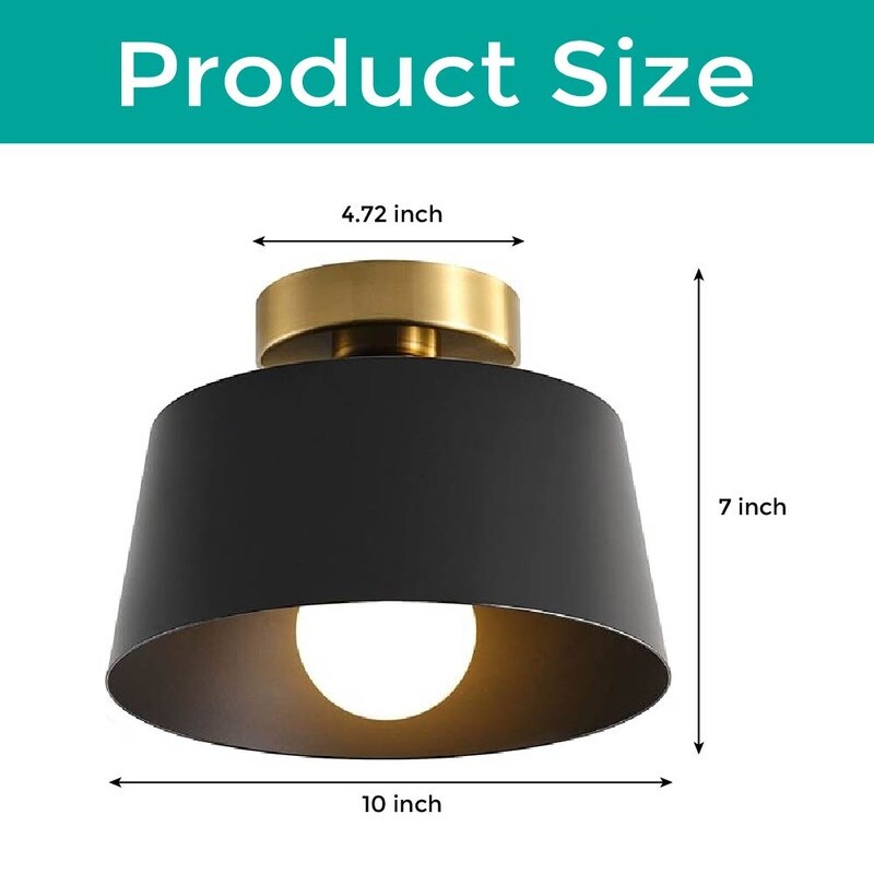 Modern ceiling lighting black flush mount light metal hallway lighting
