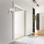 Modern chic nickel wall sconce with wine glass shade