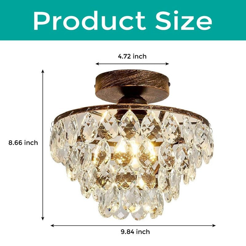Modern crystal lights bronze chandelier lights metal ceiling light