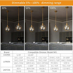 Modern crystal pendant lamp gold mini LED hanging light rod kitchen island chandelier