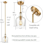Modern glass kitchen pendant lighting over island