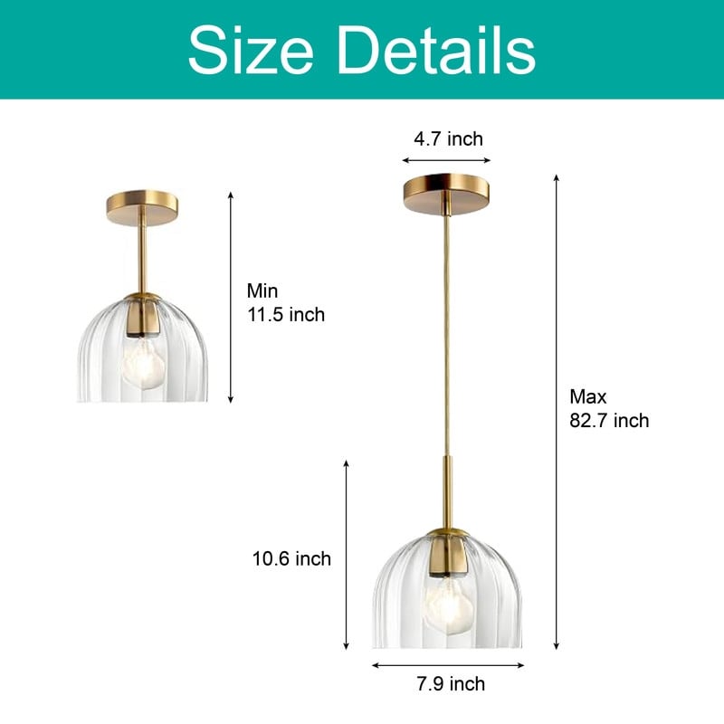 Modern kitchen island lights gold pendant dining lights glass pendant lights