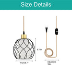 Plug in hanging lights black kitchen lights linen shade pendant light