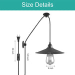 Plug-in pendant light ‎black hanging lights polyvinyl chloride entryway lights