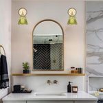 Plug in sconce lights green wall lights glass, metal living room lights