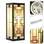 Rectangular wall lights multis sconce light alloy steel, glass light fixture