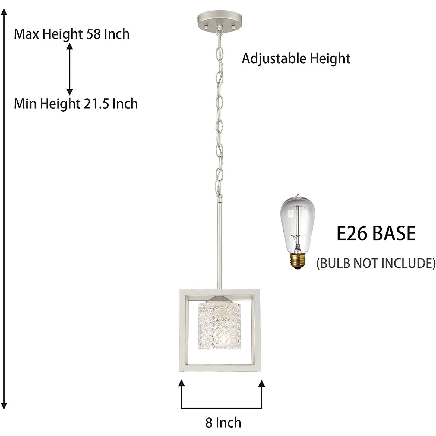 Square pendant light crystal kitchen pendant lamp modern kitchen penda ...