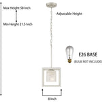 Square pendant light crystal kitchen pendant lamp modern kitchen pendant lights