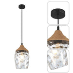 Unique design hangable light clear island dining glass pendant light