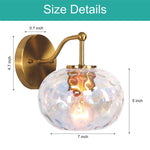 Unique sconce lights gold wall lights glass bathroom lights