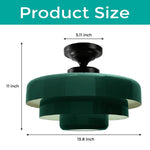 Vintage ceiling lights green pendant lights metal hallway lights