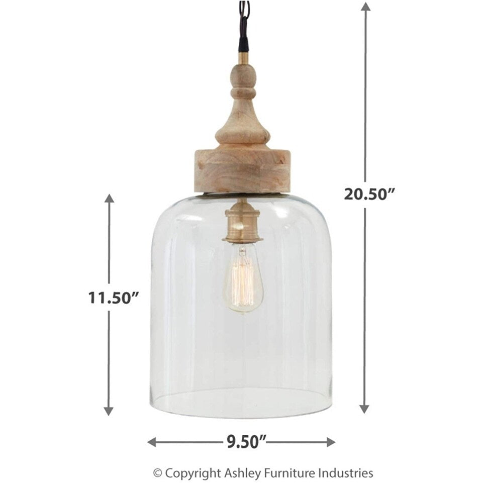 Vintage glass hanging light fixture  farmhouse pendant light