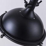 Vintage industrial barn warehouse frosted diffuser pendant light, black dome pendant lamp