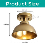 Vintage kitchen lights gold mount flush light metal ceiling lights