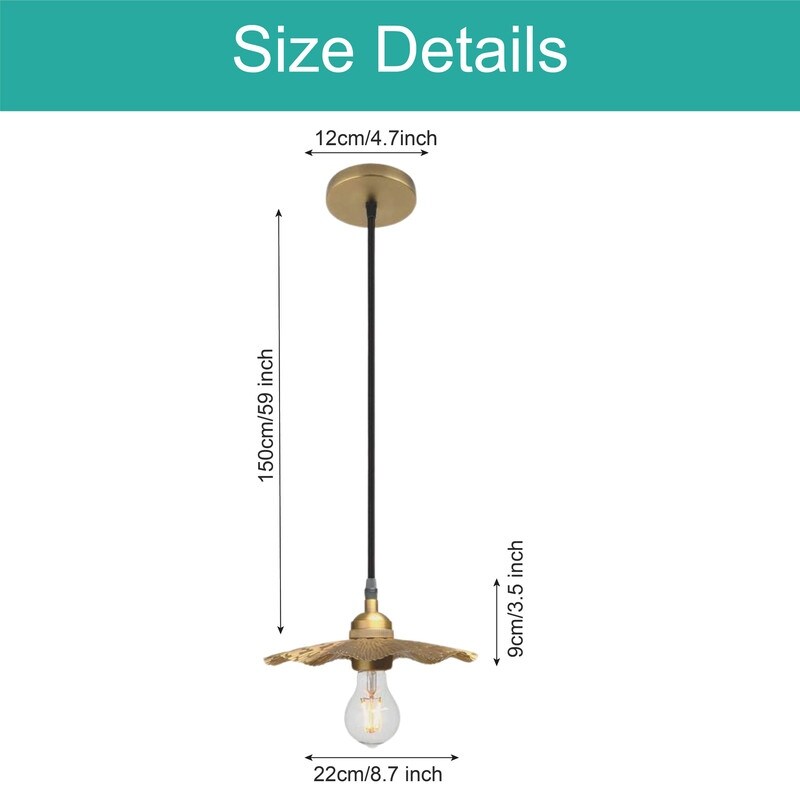 Vintage pendant light brass kitchen light metal dining light