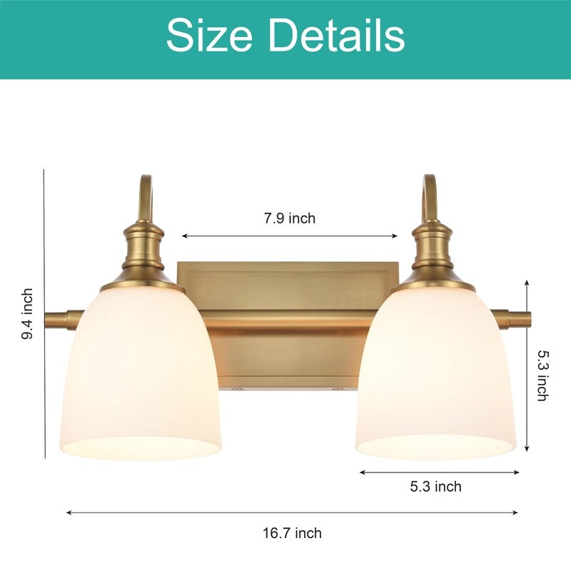 Vintage vanity lights gold sconce lights alloy steel, glass wall lights