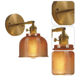 Vintage wall lights gold sconce lights brass, glass, copper light fixture