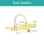 Wireless picture light gold battery light plastic art display light