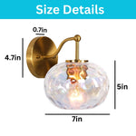 1 light wall lamp gold, stained glass wall sconce glass bathroom wall lighting