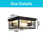 2 light porch light glass metal light fixture black ceiling light