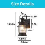 Farmhouse bulb light metal glass wall sconce black kitchen light