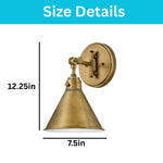 Heritage Brass light bulb gold light fixture alloy steel wall light