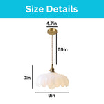 1-light ceiling lamp milk white pendant light glass brass fixtures