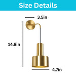 2 Pack wall sconce gold wireless wall lights metal wall lighting