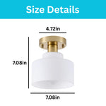 2 pack light fixtures glass metal light bulb white gold modern ceiling light