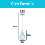 2 Pack kitchen island metal glass pendant light white blue farmhouse lighting