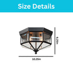 4 light porch light glass metal flush mount light black ceiling light