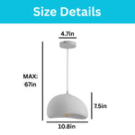 1 Pack japanese lamp metal resin japandi chandelier white hanging fixture