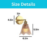 2 pack wall light metal glass light fixture gold wall sconce