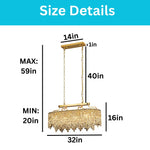 3 Light dining light fixtures gold modern chandelier Crystal, metal pendant lights