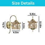 2 Pack light bulb tulip gold wall sconce polyester wall light