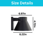 2 Pack wall lighting black porch light aluminum, plastic wall light fixtures