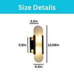 13.8in Modern wall sconces aluminum marble wall lighting black wall lamp