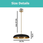 3 Light bulbs light black and gold light fixture metal pendant lights