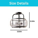 2 light hallway light alloy steel glass flush led light dark bronze living room light