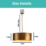 4 Light dining light fixtures gold chain hanging metal pendant light