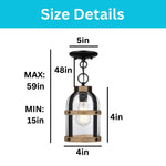 Led hanging lights metal glass kitchen light black  wood Bubble Glass Light