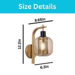 Modern light bulb glass metal wall light gold living room light
