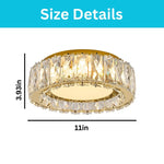 11 in led light alloy steel crystal lights gold bathroom light